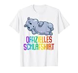 Offizielles Schlafshirt Pyjama Hippo Nilpferd Fun Geschenk T-Shirt