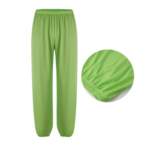 Adrinfly 7pcs Christmas Big Monster Santa Suit for Adult Green Deluxe Santa Costume With Mask