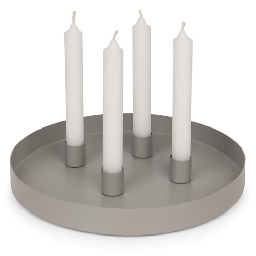 MIJOMA - Rundes Metall-Tablett Ø25cm, Ideal für Advent &...