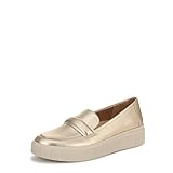 LifeStride Womens Geneva Loafer Flat Gold Metallic 8 M