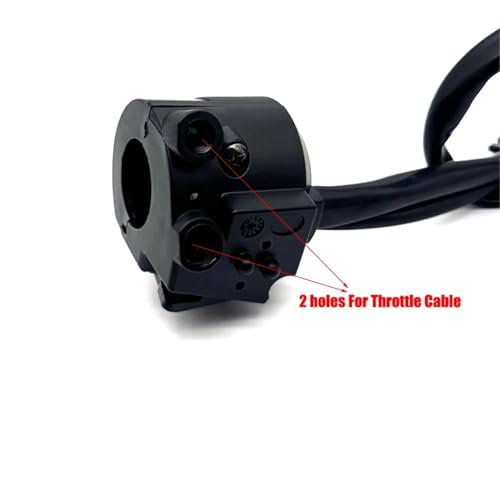 Commande de guidon 22mm interrupteur moto robuste finition noire - 5