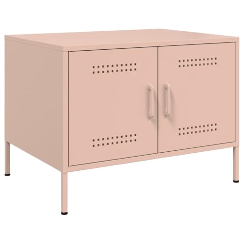 Table basse rose avec rangement pour un salon cocooning et design - 2