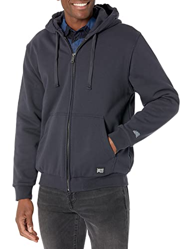 Timberland PRO Men's Honcho Sport Double Duty Full-Zip Hooded Sweatshirt, Navy/Yellow, Medium