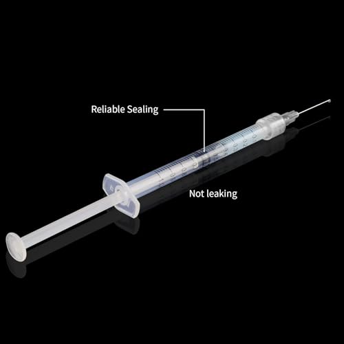 1ml Syringes with 27Ga 1/2Inch Needle, Individual Package, Each Individually Wrapped-Pack of 100