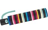  Benetton Regenschirm Taschenschirm Automatik Schirm Mini AC Special Edition Multi Stripes Streifen