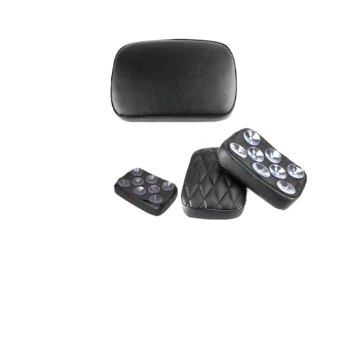 Asiento para pasajero trasero motocicleta rectangular con ventosas para custom Chopper 1200 y 883 3