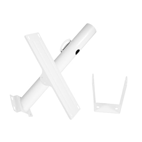 Happyyami Outdoor Solar Light Pole Mounting Bracket Arm for Solar Street Lights Easy Installation Portable Accessory Kit for Garden and Fence Lighting