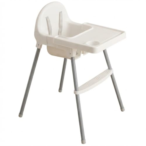 Trona Evolutiva Bebé Portátil Blanca Silla Comer Reclinable Espreguiçadeira