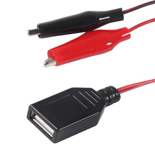 Image of 12PCS Alligator Clip to USB Female USB to Alligator Clip Adapter Cable for Electrical Testing(Female)