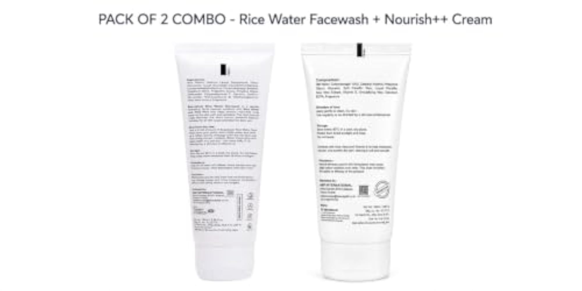 Rice Water Face Wash & Nourish++ Cream Combo 100ml