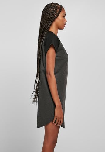 Urban Classics Ladies’ Contrast Raglan Tee Dress Donna Miniabito Nero/Grigio L - 9