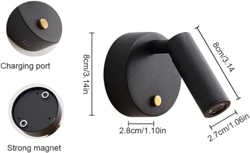 Lámparas de pared duraderas con acabado resistente de rotación libre y control táctil suave 2