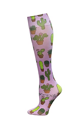 Image of HOCSOCX Athletic Knee-High Performance Field Sport Moisture-Wicking Socks for Shin Guard Protection & Muscle Support, Cactus | Medium