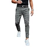 Design:Lässig und Mode Stil,Klassische Karierte Hose,Herren Chinohose mit gestreiften und karierten , klassische Styles, machen Sie modischer, passen perfekt zu den meisten Herren oberteilen