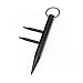 Kubaton Keyring aluminum Blunt Force in Black, Self Defense Weapon for Women Ladies Girls (Black with handle)