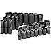 1/2 Inch Drive 6 Pt Std & Deep Impact Socket Set - 28 Pc
