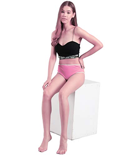 Image of KOTTY Pink Cotton Lycra Printed Low Rise Women Panty