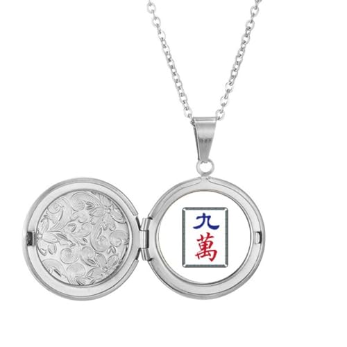 Collier Mahjong Million cadeau anniversaire parfait avec médaillon photo