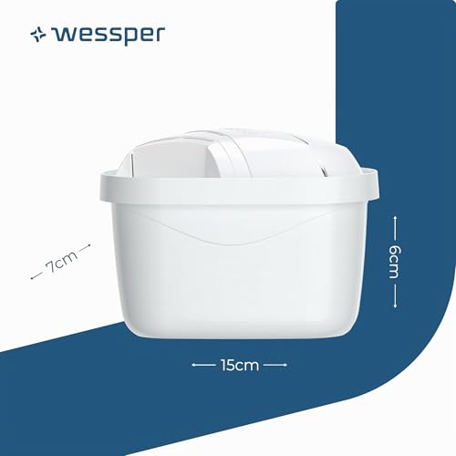 Miniatura 3 de Filtro De Agua Wessper Para Brita Maxtra , 6 Paquetes De Cartuchos Con Carbón Activo Y Resina Intercambiadora, Compatible Con Jarra Brita Marella Y Maxtra, Wes003-6r