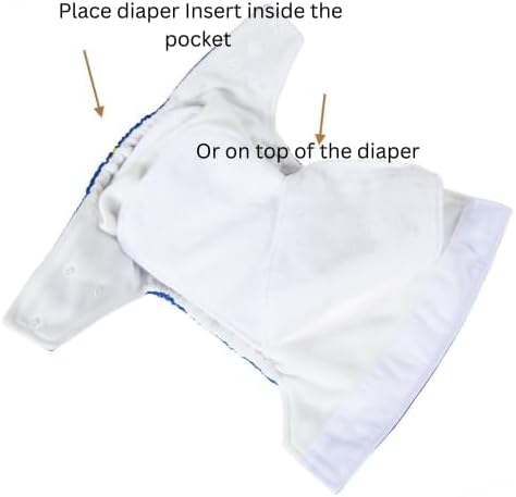 Miniatura 3 de KaWaii Baby Paquete de 12 pañales de tela resistentes HD2 con 24 insertos de pañales de 5 capas de alta calidad, a prueba de fugas, reutilizables,