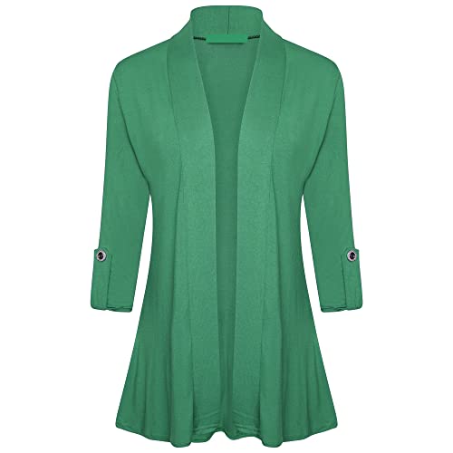 Image of Loxdonz Women's Open Front Cardigans Casual 3 /4 Sleeve Cardigan Soft Lightweight Top