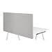 Produktbild hjh OFFICE Akustik Trennwand Schreibtisch FLEXMIUT D 62 x 120 cm Stoff Hellgrau Sichtschutz Tischtrennwand 891008