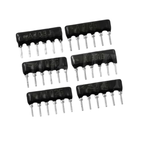 20PCS DIP Exclusion Network Resistor Array 6Pin 47 100 220 330 470 510 680 1K 1.5K 2K 2.2K 3K 3.3K 4.7K 10K 22K 47K 51k 100K Ohm