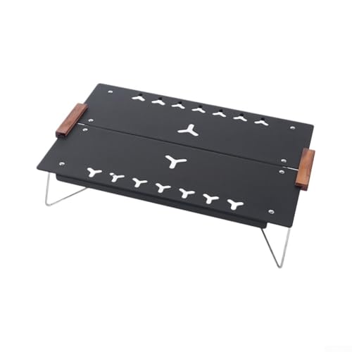 Honseadek Mini mesa de camping plegable portátil ultraligera para exteriores (color negro)