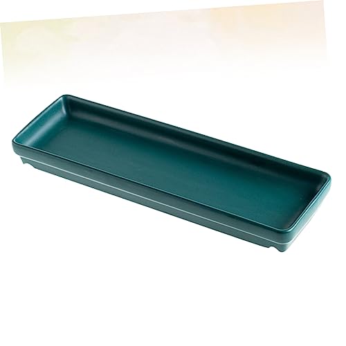Plato largo para sushi y snacks color verde miniatura 7