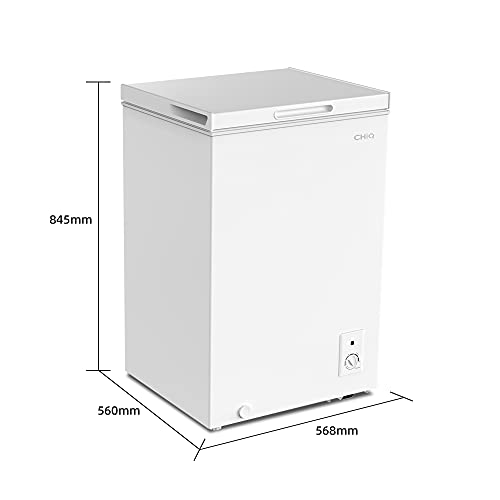 CHiQ FCF98D 99L, Freestanding White Chest freezer with 12year