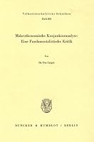 Makrookonomische Konjunkturanalyse: Eine Fundamentalistische Kritik 3428046781 Book Cover