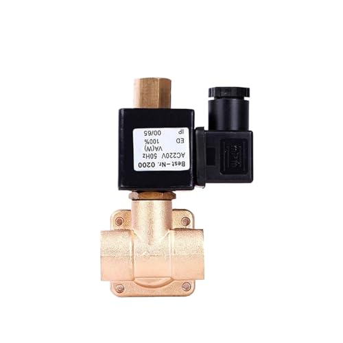 Électrovanne normalement ouverte 1/2 NPT 220V avec joint Viton pour fluides - 2