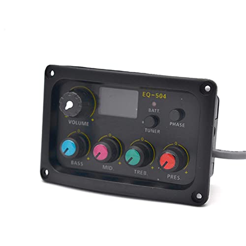 Ecualizador de 4 bandas EQ-504 para guitarra acústica con afinador y captador magnético, marca JITAZHIJIA miniatura 1