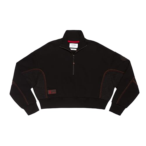 Sweatshirt AS Roma noir femme sans capuche idéal pour vos sorties urbaines