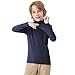QBK Boys Turtleneck Long Sleeve Thermal Turtle Neck Sweater for Kids 4T-16 Years Soft Warm Under Shirts (Navy Blue, 8Years)
