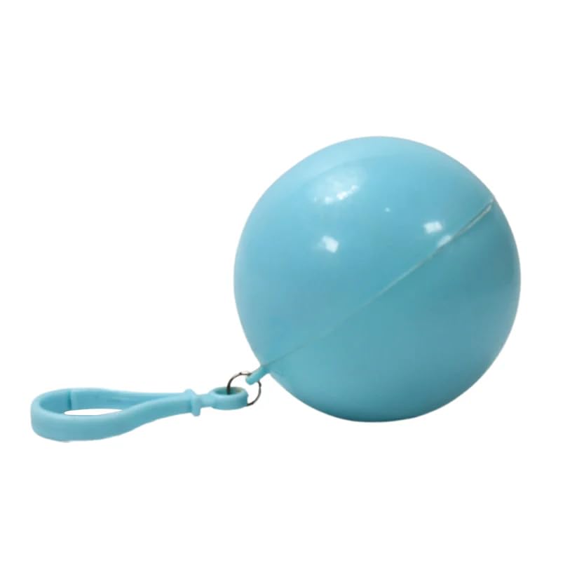 Disposable Rain Poncho in Compact Ball Case with Keychain-image-42