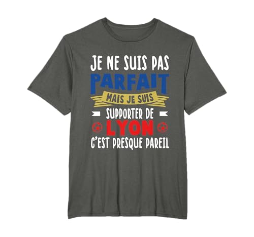 Homme Fan Foot Lyonnais Humour Cadeau Rigolo Supporter Lyon T-Shirt