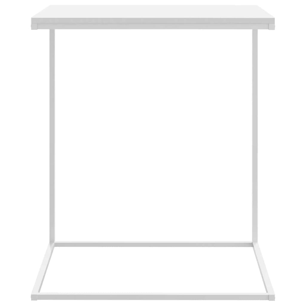 Tavolino bianco, 55 x 35 x 66 cm, in legno di legno, per soggiorno, casa, ufficio