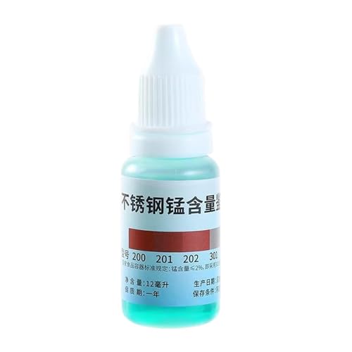 Stainless Steel Test Solution 12ml - Instant Identification Reagent for Food-Grade vs. Industrial-Grade Steel – Rapid 2-Minute Colorimetric Test for Cookware, Cutlery, and Industrial Use