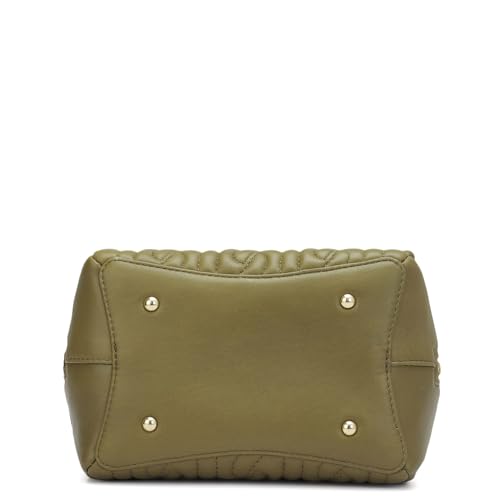Image of Da Milano Genuine Leather Green Satchel (Small)