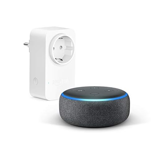 Echo Dot (3.ª generación), Tela de color antracita + Amazon Smart Plug (enchufe inteligente wifi), compatible con Alexa