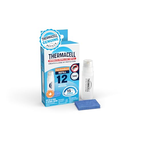 Thermacell Fuel-ZoneGuard Mosquito Repellent Refill; 15-Foot Zone of Scientifically Proven Outdoor Protection; Fuel-Powered; Patio Shield; 12-Hr Refill; Bug Spray Alternative; Scent Free; DEET-Free
