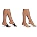 HUE Women's Open Toe Slide Sandal Liner Sock, 2 Pair Pack, Cream, One Size