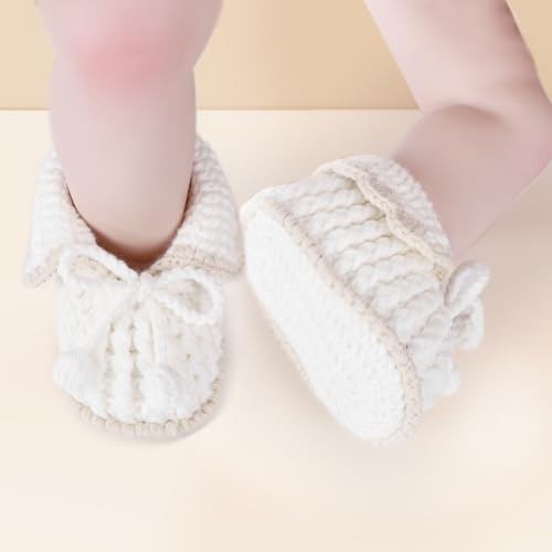 Baby Booties Newborn Hand Crochet Knit Cotton Bootie Soft Cozy Warm Socks Shoes for Infant Boys Girls3