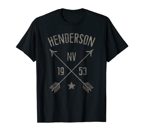Henderson NV T-shirt cool vintage retro estilo Home City t-shirt, Preto