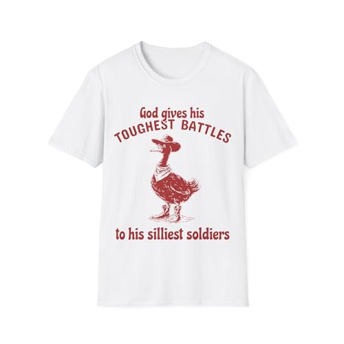 T-shirt god gives his toughest battles cadeau anniversaire insolite