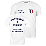 lepni.me Maillot Foot Homme Votre Nom et Votre Numéro | T-Shirts France Football pour Hommes | Cadeaux pour Le Championnat d'europe Coupe du Monde 2022 (S Blanc Multicolore)