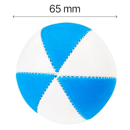 Juggle Dream UV Pro 6 Panel Star Jonglierbälle - 5er Set (Weiß/Leuchtend Gelb, Orange, Grün, Pink, Blau) mit kostenlosem Online-Lernvideo - Geeignet für Profis und Anfänger
