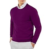 [Essentiel classique pour l'automne et l'hiver] Avec son col ras du cou épuré et ses manches longues, ce pull offre un style intemporel. Sa coupe ajustée et sa texture tricotée allient esthétique et confort. Un indispensable polyvalent au quotidien pour les hommes en quête d'un style décontracté pour l'automne et l'hiver.