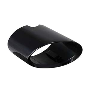 L&P A311 Auspuffblende Oval Schwarz Edelstahl